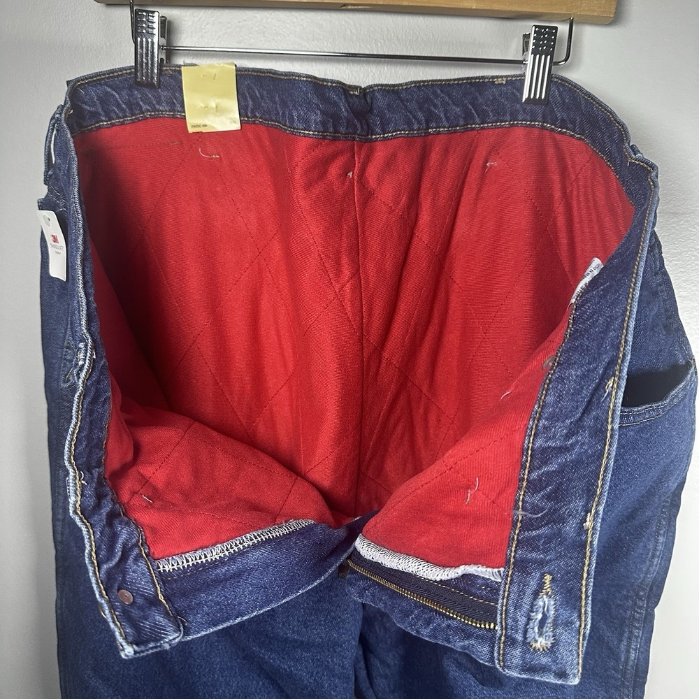Mens Wrangler Rugged Wear Thermal Jeans - 3M Thinsulate Lining Fleece 42×32 NEW - Picture 15 of 16